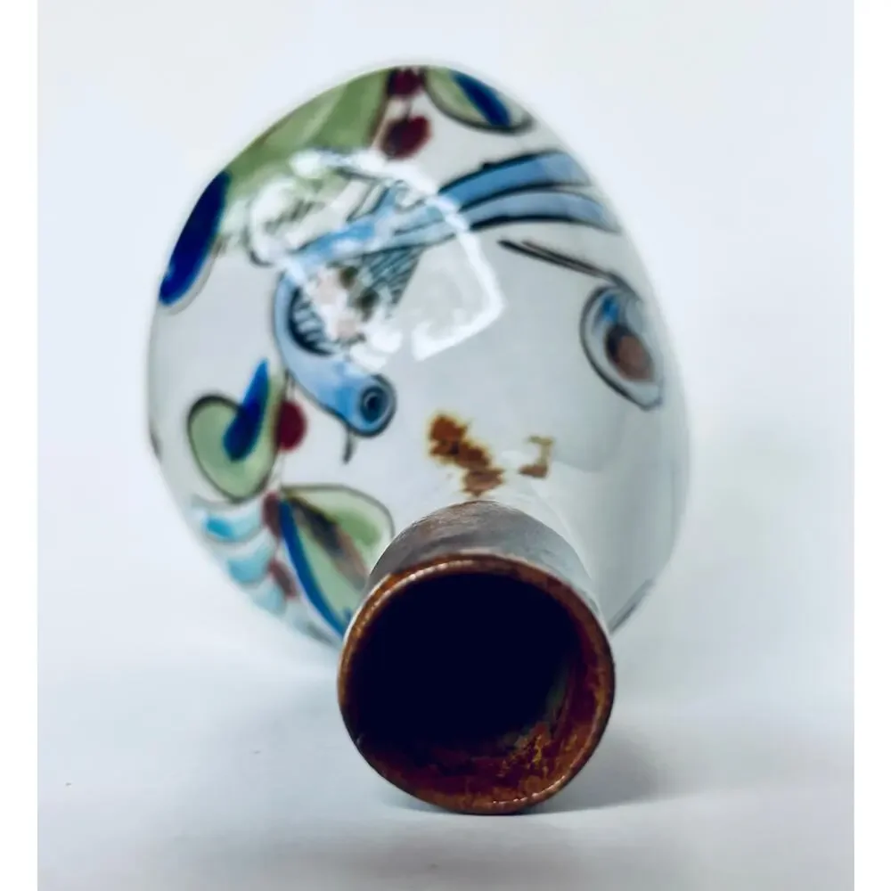 Vintage Ken Edwards El Palomar Tonala Bud Vase Mexican Pottery Scorpion Signed